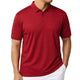 Men’s Stacy Adams Checkered Textured Polo Shirt – Red