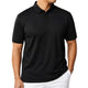 Men’s Stacy Adams Checkered Textured Polo Shirt – Black