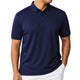 Men’s Stacy Adams Checkered Textured Polo Shirt – Navy