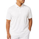 Men’s Stacy Adams Checkered Textured Polo Shirt – White