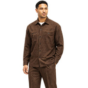 Men's Melange Double Pocket 2-Piece Set - Brown by Stacy Adams
