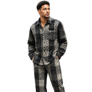 Artyzen Men's Black Textured Shacket 2-Piece Outfit