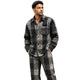 Artyzen Men's Black Textured Shacket 2-Piece Outfit