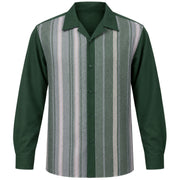 Montique Men's Hunter Vertical Stripe Long Sleeve Shirt