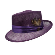 Montique Grape Sinamay Fedora Hat - FINAL SALE Size XL