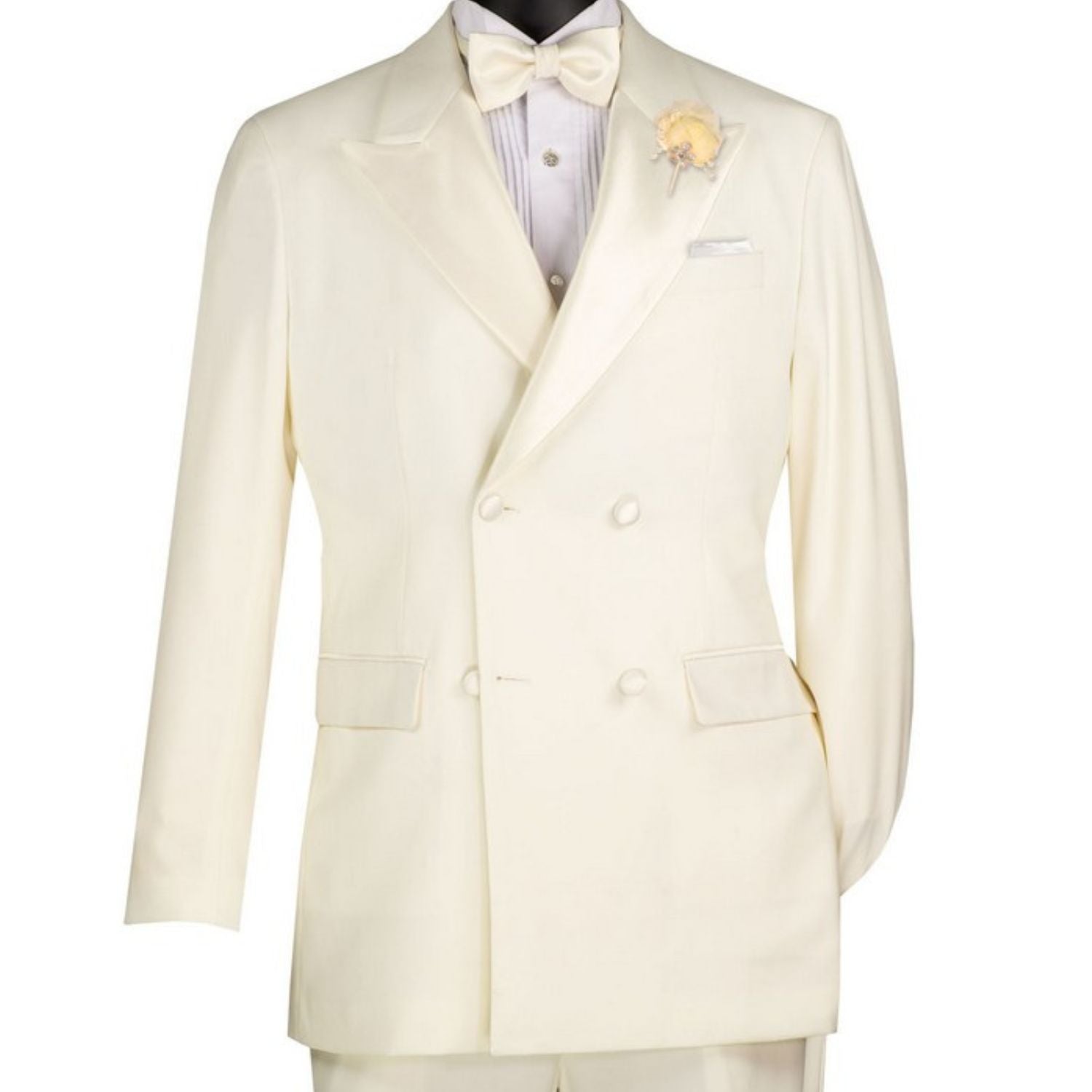 ivory tuxedo jacket front view