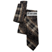 Men's Stacy Adams Plaid Paisley Tie & Pocket Square Set - Taupe
