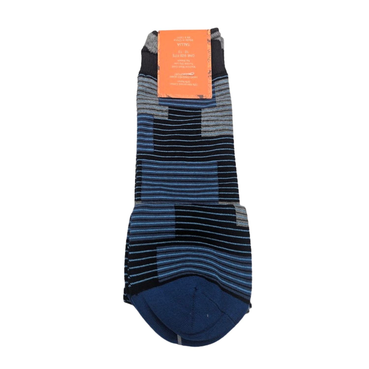 black gray dress socks with fine horizontal stripe details