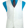 Single Breasted 5 Buttons Solid Color Vest - White