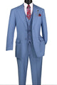 Stello Collection: Dusty Blue Single-Breasted Regular Fit 3-Piece Suit