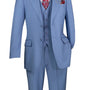 Stello Collection: Dusty Blue Single-Breasted Regular Fit 3-Piece Suit