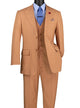 Stello Collection: Light Amber Single-Breasted Regular Fit 3-Piece Suit