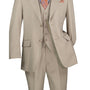 Stello Collection: Oatmeal Single-Breasted Regular Fit 3-Piece Suit