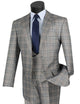 Procyon Collection: Gray Glen Plaid Single-Breasted Classic Fit 3-Piece Suit