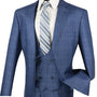 Procyon Collection: Oxford Blue Glen Plaid Single-Breasted Classic Fit 3-Piece Suit
