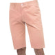 Pink Flat Front Cotton-Blend Chino Shorts - Classic Fit