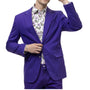 Lacaille Collection: Solid Color Chino Blazer in Purple