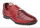 Belvedere Vasco Genuine Hornback Caiman & Italian Calf Sneakers in Red