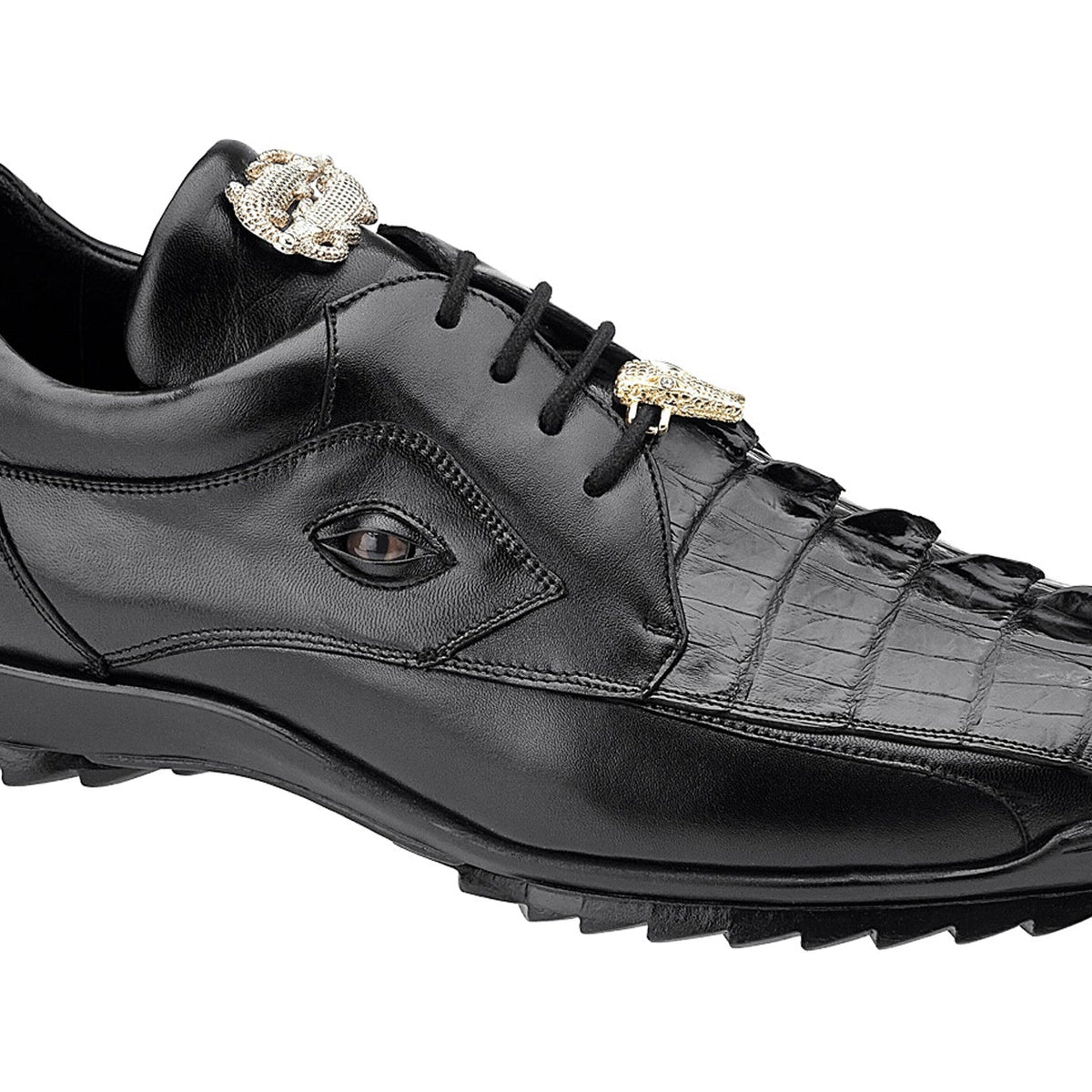 Belvedere Vasco Black Hornback Crocodile Sneakers main image 1