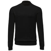 Men’s Black Knit Mock Neck Sweater