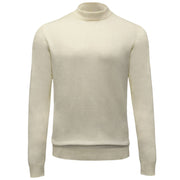 Men’s Ivory Knit Mock Neck Sweater