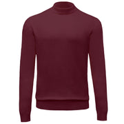 Men’s Burgundy Knit Mock Neck Sweater