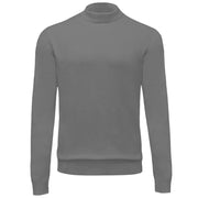 Men’s Silver Knit Mock Neck Sweater