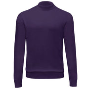 Men’s Purple Knit Mock Neck Sweater