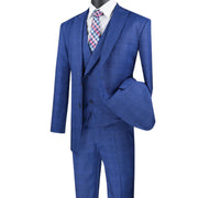 Velvet Single-Breasted 2 Button Regular Fit Blazer - Blue