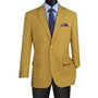 Conrad Collection: Gold Solid Color Single Breasted Regular Fit Blazer