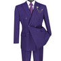 Symphony Collection: Purple 2 Piece Pinstripe Double Breasted Regular Fit Suit