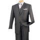 Urbano Collection: Heather Grey 3 Piece Solid Color Single Breasted Regular Fit Suit