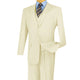 Urbano Collection: Ivory 3 Piece Solid Color Single Breasted Regular Fit Suit