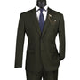 Vintagevo Collection: Olive 2 Piece Solid Color Single Breasted Slim Fit Suit