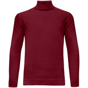 Burgundy Knit Turtleneck Sweater