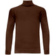 Nihal Collection: Brown Knit Turtleneck Sweater