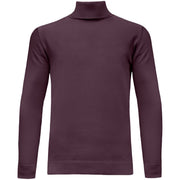 Purple Knit Turtleneck Sweater