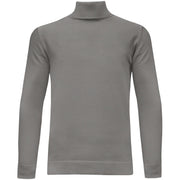 Silver Knit Turtleneck Sweater