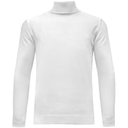 White Knit Turtleneck Sweater