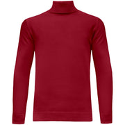 Red Knit Turtleneck Sweater