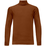 Rust Knit Turtleneck Sweater