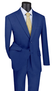 Men’s 2-Piece Solid Single-Breasted Modern Fit Suit - Blue