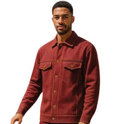 Fig Knit Buttoned Jacket with Contrast Stitching by Stacy Adams