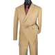 Symphony Collection: Camel 2 Piece Pinstripe Double Breasted Regular Fit Suit