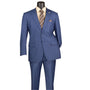 Prestigio Collection: Blue 2 Piece Solid Color Single Breasted Regular Fit Suit