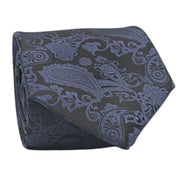 Men's Paisley Design Necktie - Navy