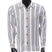 Montique Black Stripe Long Sleeve Button-Down Shirt