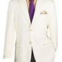 Conrad Collection: Ivory Solid Color Single Breasted Regular Fit Blazer
