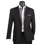 Luxelore Collection: Black Solid Color Single Breasted Slim Fit Blazer