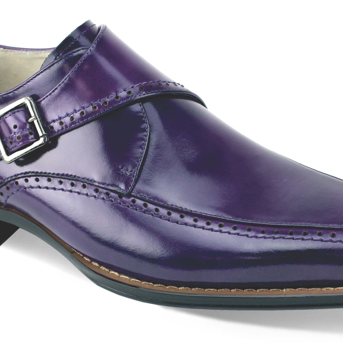 amazon purple dress shoes Single Monk Strap Moc Toe Leather – Suits & More PrettyLittleThing Women's Double Layer royal blue Train Length: Chapel Talla:24M